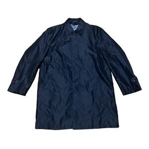 DKNY Mens Insulated Commuter Trench Coat Size 48 Large Black Professional